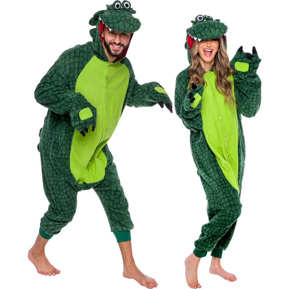 8790 Crocodile Alligator Adult Onesie - Dinosaur Halloween Costume - Animal